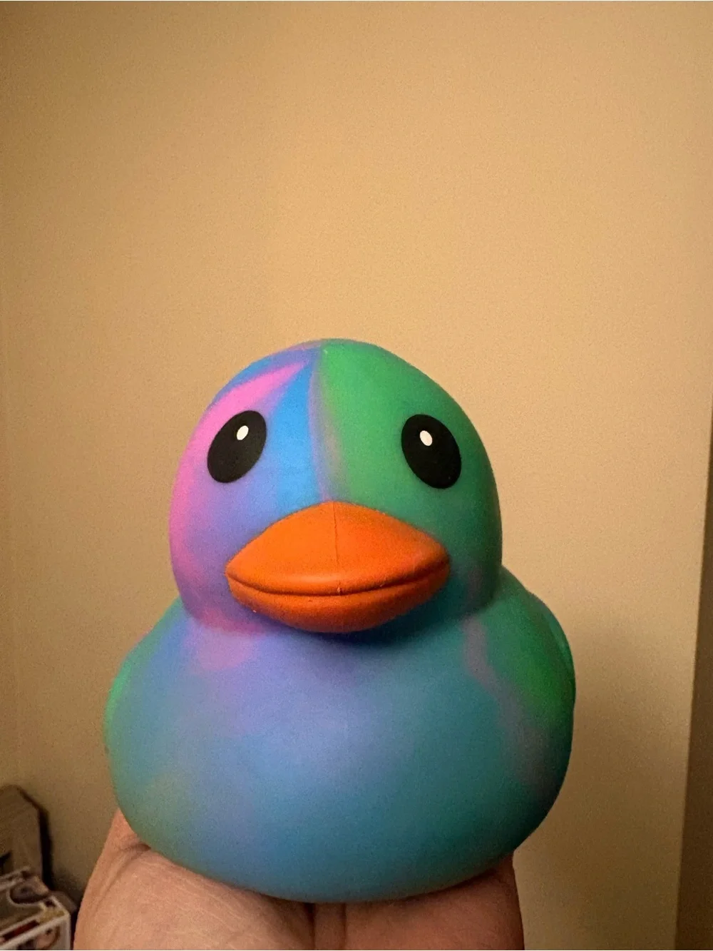 Squeezy tie dye duck